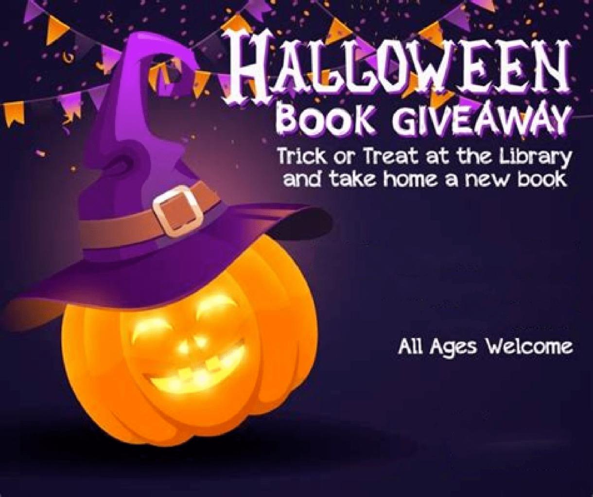 trick or treat party at the library